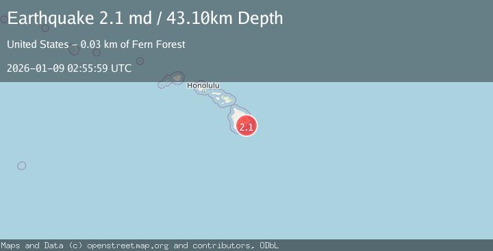 Map of ISLAND OF HAWAII, HAWAII