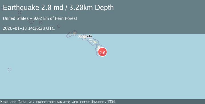 Map of ISLAND OF HAWAII, HAWAII
