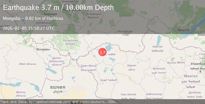 Map of WESTERN MONGOLIA