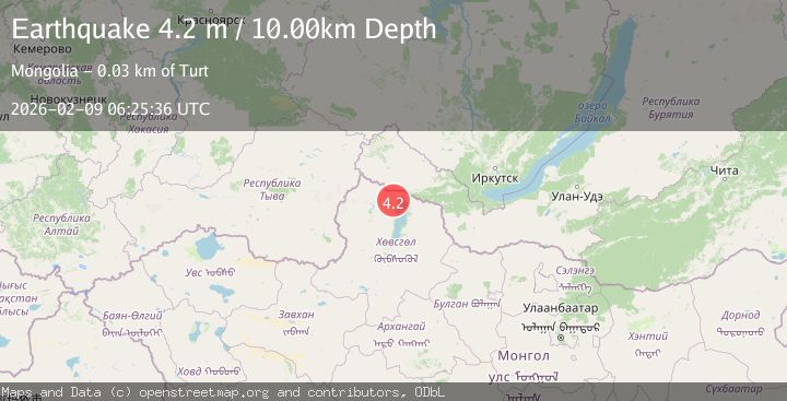 Map of RUSSIA-MONGOLIA BORDER REGION