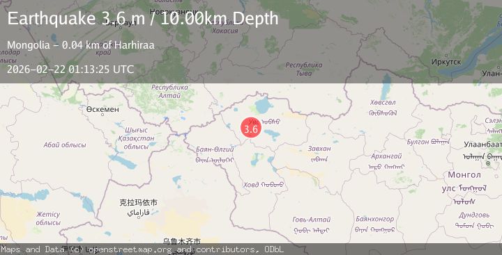 Map of WESTERN MONGOLIA