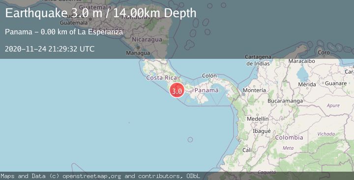 Map of PANAMA-COSTA RICA BORDER REGION