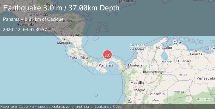 Map of NORTH OF PANAMA