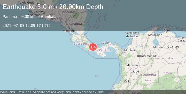 Map of PANAMA-COSTA RICA BORDER REGION