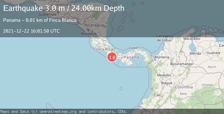 Map of PANAMA-COSTA RICA BORDER REGION