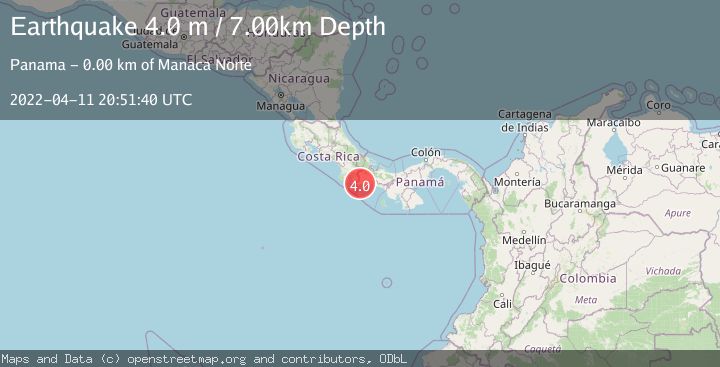 Map of PANAMA-COSTA RICA BORDER REGION