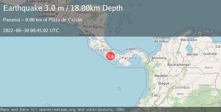 Map of PANAMA-COSTA RICA BORDER REGION