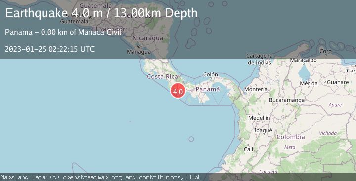 Map of PANAMA-COSTA RICA BORDER REGION
