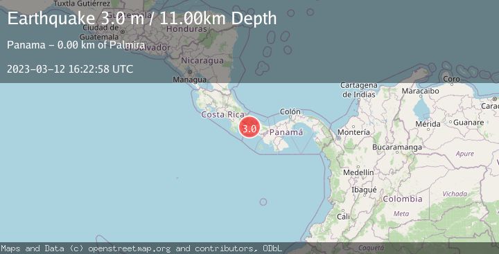 Map of PANAMA-COSTA RICA BORDER REGION