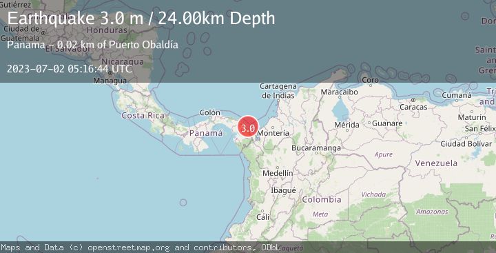 Map of PANAMA-COLOMBIA BORDER REGION