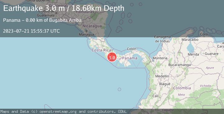 Map of PANAMA-COSTA RICA BORDER REGION