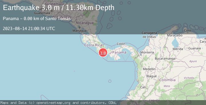 Map of PANAMA-COSTA RICA BORDER REGION