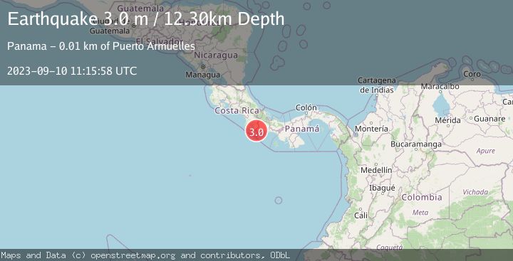 Map of PANAMA-COSTA RICA BORDER REGION
