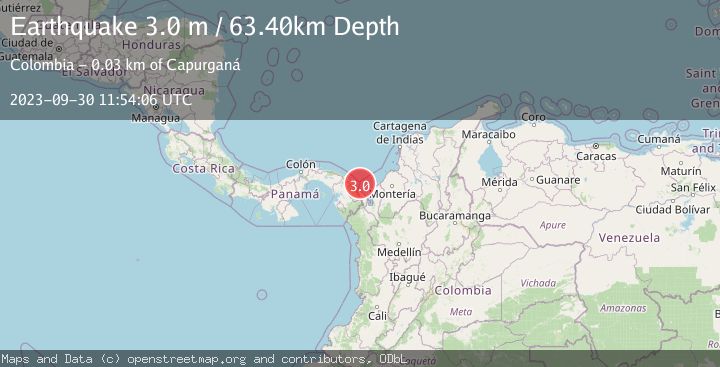 Map of PANAMA-COLOMBIA BORDER REGION