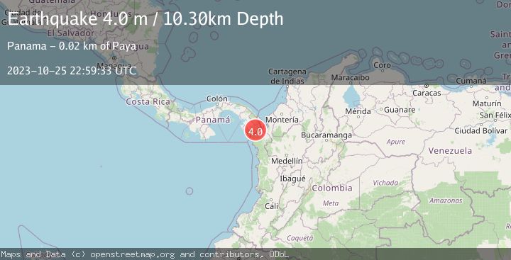 Map of PANAMA-COLOMBIA BORDER REGION