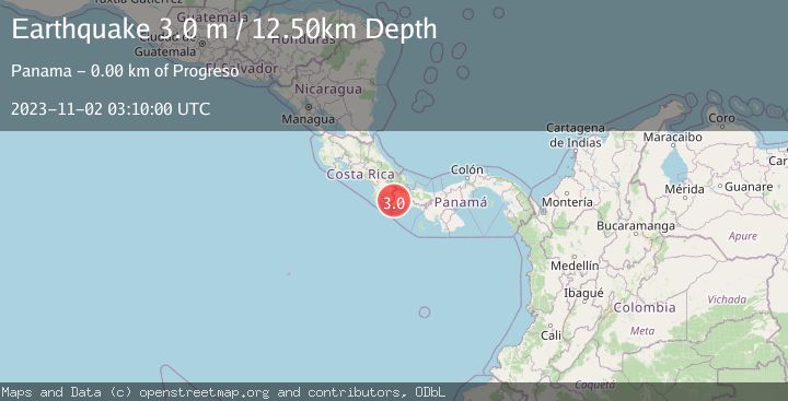 Map of PANAMA-COSTA RICA BORDER REGION