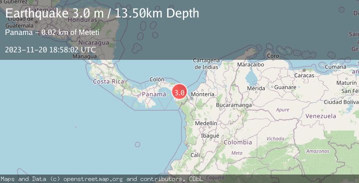 Map of PANAMA-COLOMBIA BORDER REGION