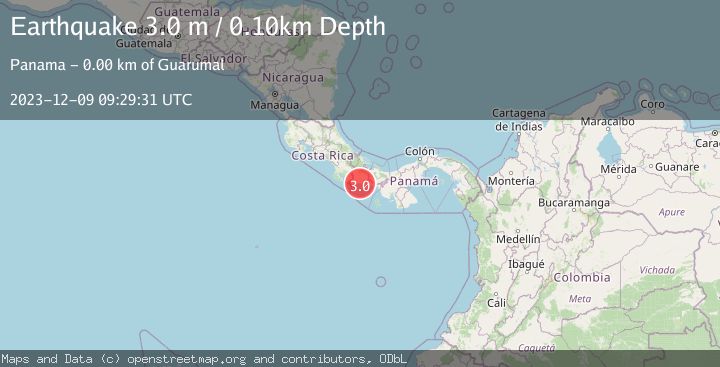 Map of PANAMA-COSTA RICA BORDER REGION