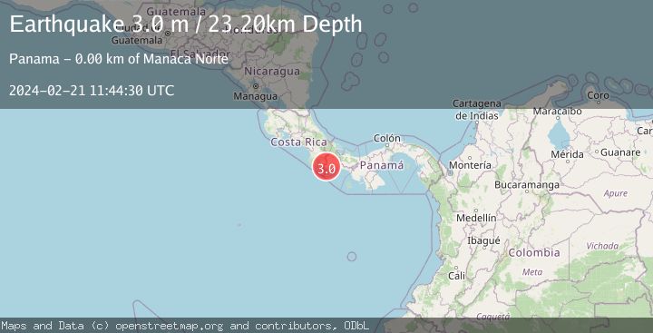Map of PANAMA-COSTA RICA BORDER REGION