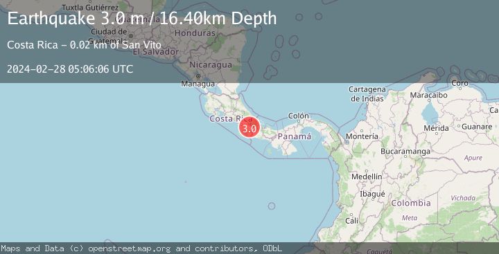 Map of PANAMA-COSTA RICA BORDER REGION