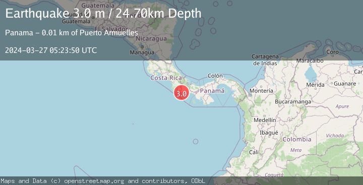 Map of PANAMA-COSTA RICA BORDER REGION