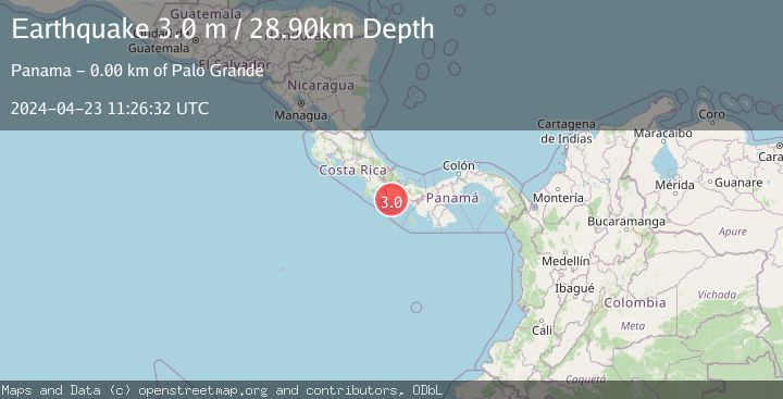 Map of PANAMA-COSTA RICA BORDER REGION