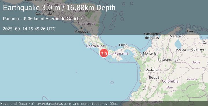 Map of PANAMA-COSTA RICA BORDER REGION