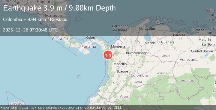 Map of PANAMA-COLOMBIA BORDER REGION