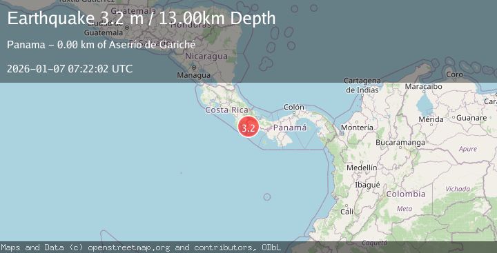 Map of PANAMA-COSTA RICA BORDER REGION