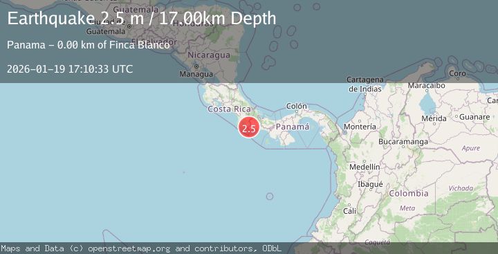 Map of PANAMA-COSTA RICA BORDER REGION