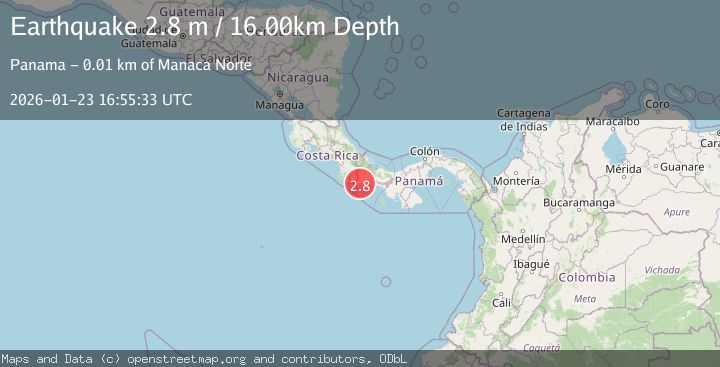 Map of PANAMA-COSTA RICA BORDER REGION