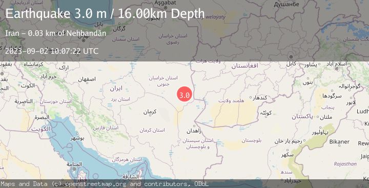 Map of EASTERN IRAN