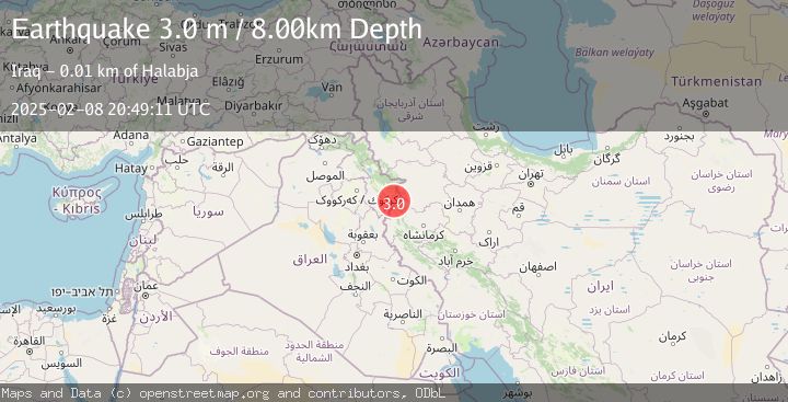 Map of IRAN-IRAQ BORDER REGION