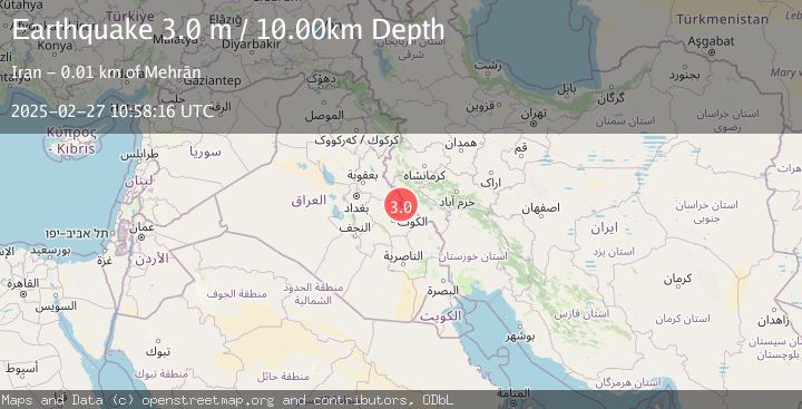 Map of IRAN-IRAQ BORDER REGION