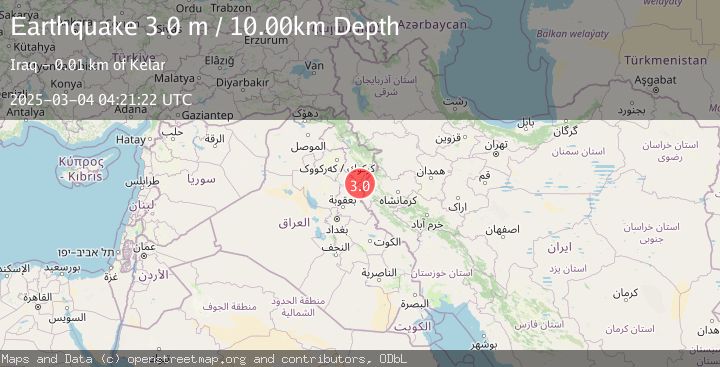 Map of IRAN-IRAQ BORDER REGION