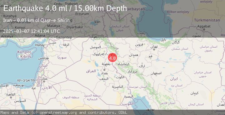 Map of IRAN-IRAQ BORDER REGION