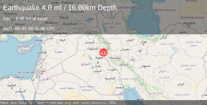Map of IRAN-IRAQ BORDER REGION