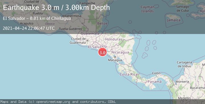Map of OFFSHORE EL SALVADOR