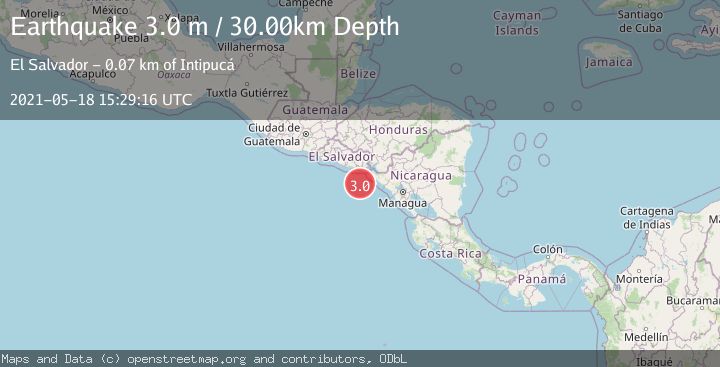 Map of OFFSHORE EL SALVADOR