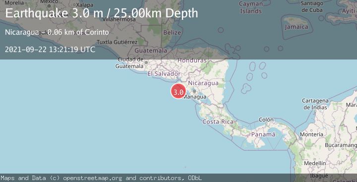 Map of NEAR COAST OF NICARAGUA