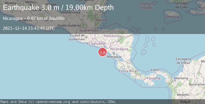 Map of NEAR COAST OF NICARAGUA