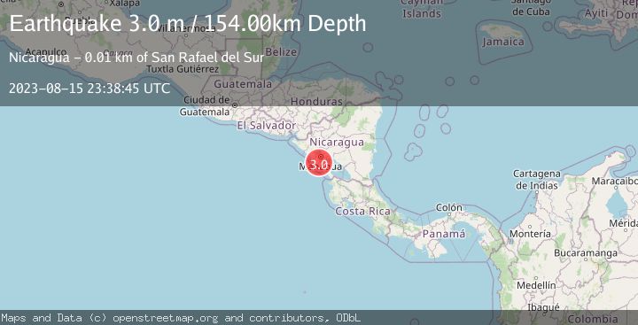 Map of NEAR COAST OF NICARAGUA