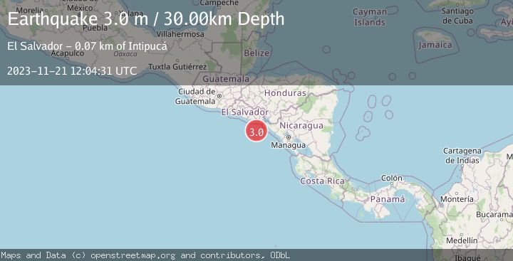 Map of OFFSHORE EL SALVADOR