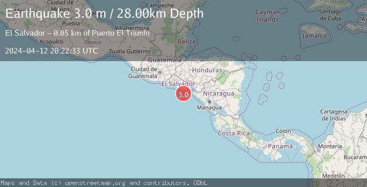 Map of OFFSHORE EL SALVADOR