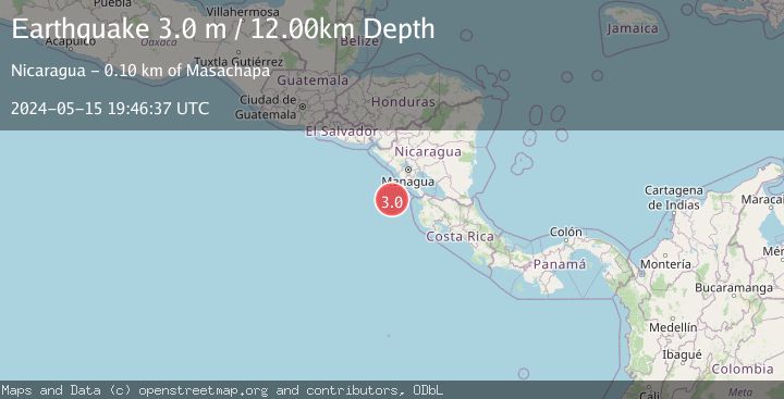 Map of OFF COAST OF COSTA RICA
