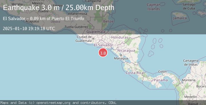 Map of OFFSHORE EL SALVADOR