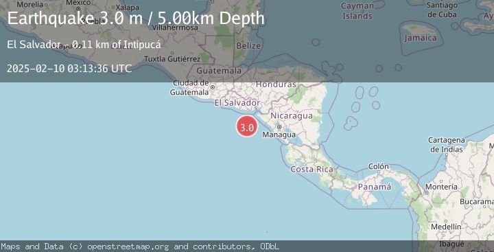 Map of OFFSHORE EL SALVADOR