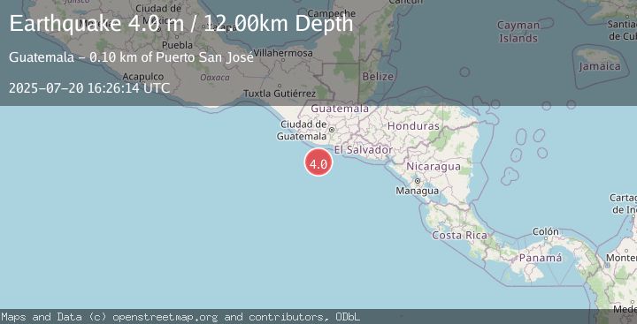 Map of OFFSHORE GUATEMALA