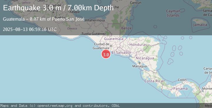 Map of OFFSHORE GUATEMALA