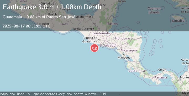 Map of OFFSHORE GUATEMALA